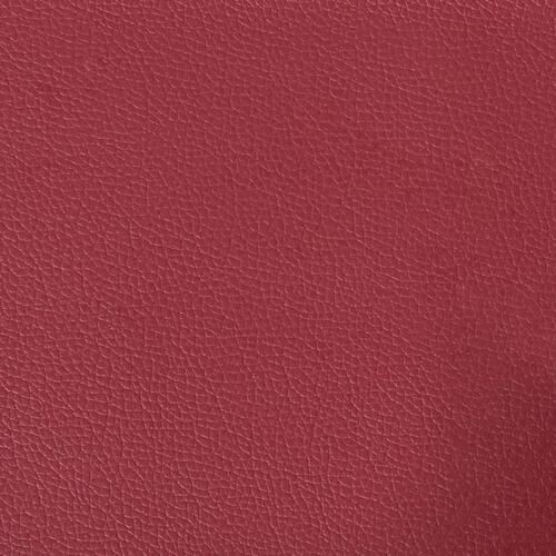 3-personers Chesterfield-sofa kunstlæder vinrød