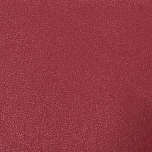 2-personers Chesterfield-sofastol kunstlæder vinrød