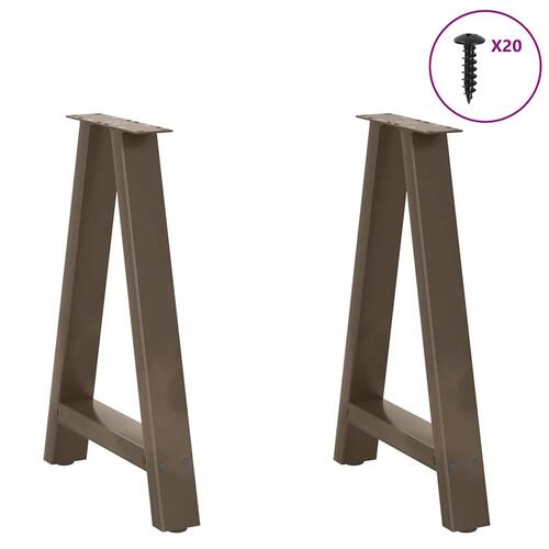 Sofabordben A-formet 2 stk 60x(72-73) cm stål
