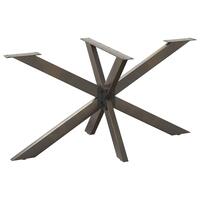 Spisebordsben edderkopform naturstål 150x78x(72-73) cm stål