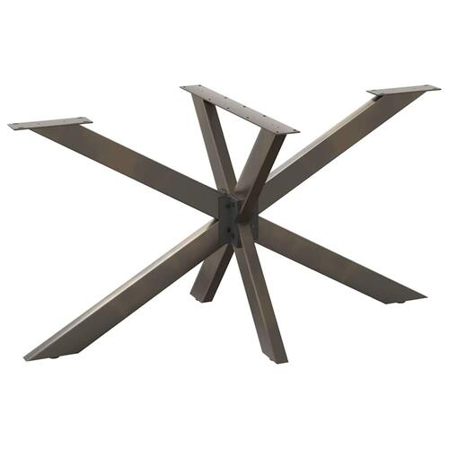 Spisebordsben edderkopform naturstål 150x78x(72-73) cm stål