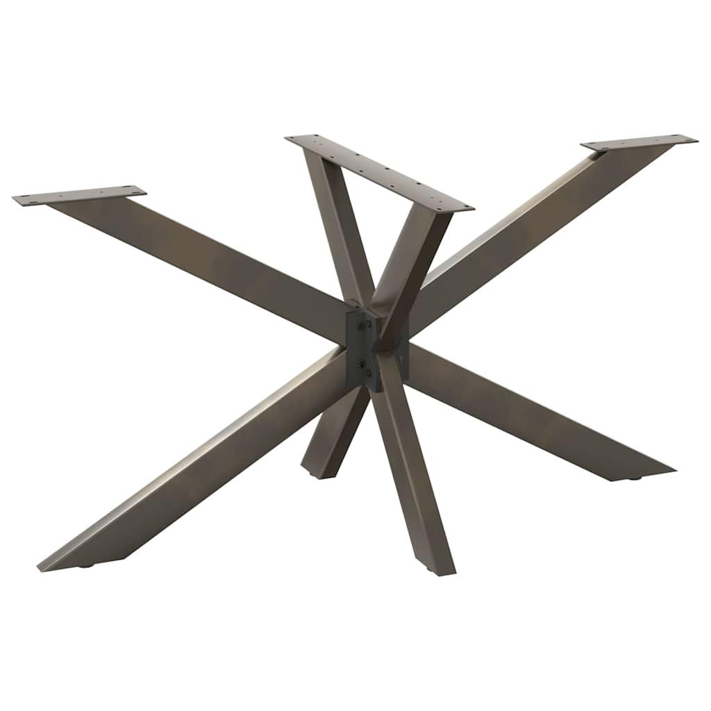 Spisebordsben edderkopform naturstål 150x78x(72-73) cm stål