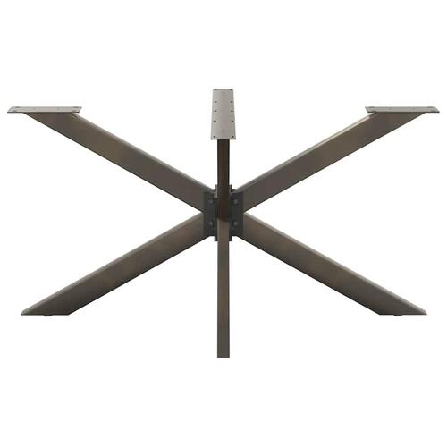 Spisebordsben edderkopform naturstål 150x78x(72-73) cm stål