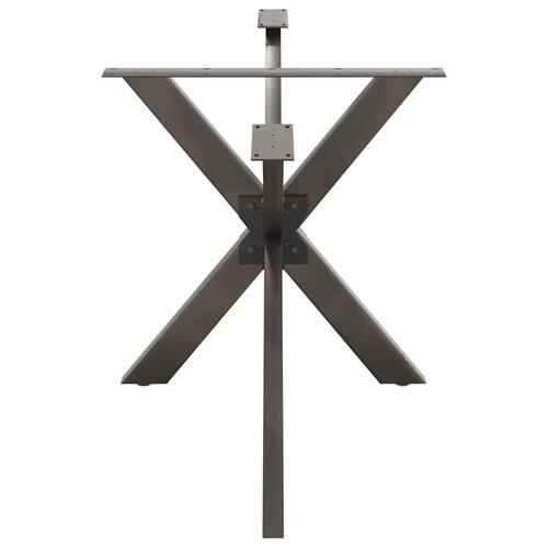 Spisebordsben edderkopform naturstål 150x78x(72-73) cm stål
