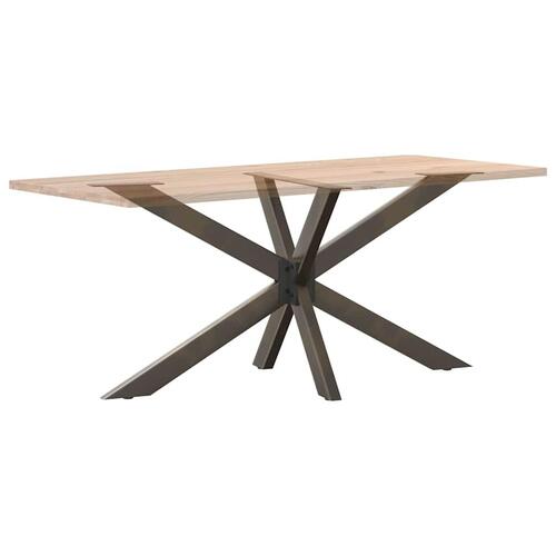 Spisebordsben edderkopform naturstål 150x78x(72-73) cm stål
