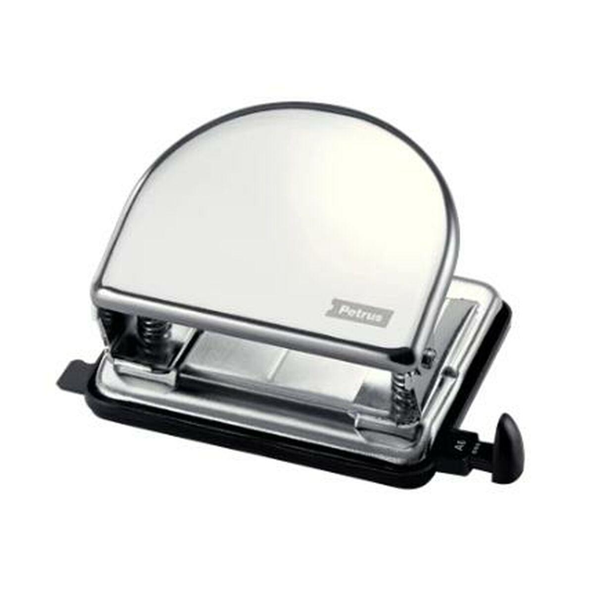 Petrus hullemaskine i metal - kromfinish, manuel, 20 ark