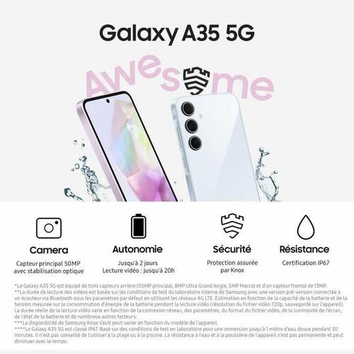 Smartphone Samsung 6 GB RAM 128 GB Blå