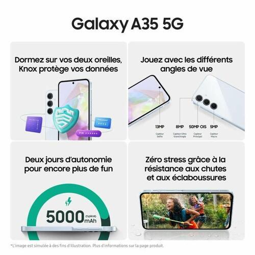 Smartphone Samsung 6 GB RAM 128 GB Blå