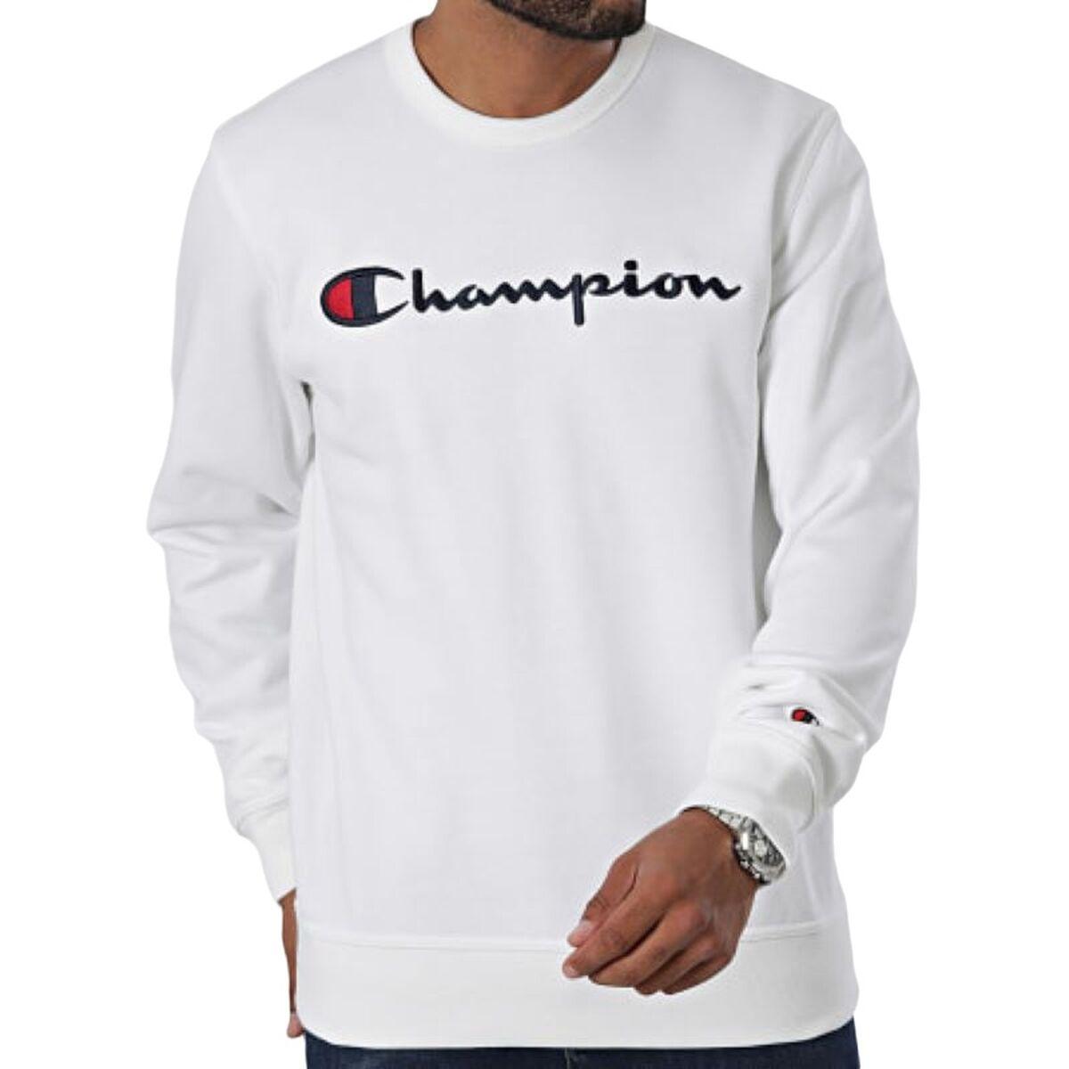 Sweaters uden Hætte til Mænd Champion CREWNECK SWATSHIRT 220254 WHT Hvid M