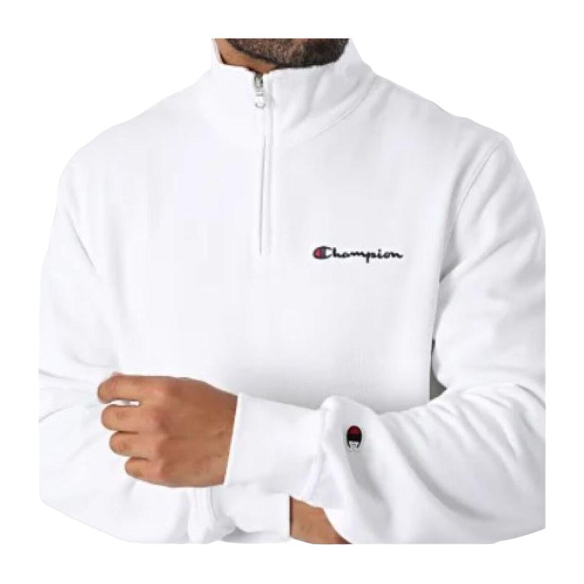 Sweaters uden Hætte til Mænd Champion HALF ZIP SWEATSHIRT 220263 WHT Hvid S