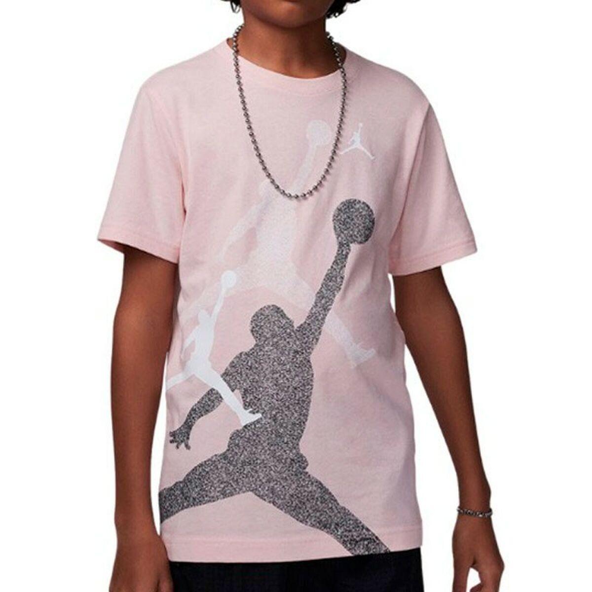 Jordan JDB Gradient Stacked T-shirt til dreng, pink (10 år)