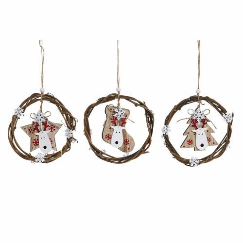Julepynt DKD Home Decor Træ (3 stk) (14 x 1 x 18 cm)