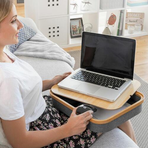 Bærbar bærbar pc med opbevaringsbakke Larage InnovaGoods Grå (OUTLET A)