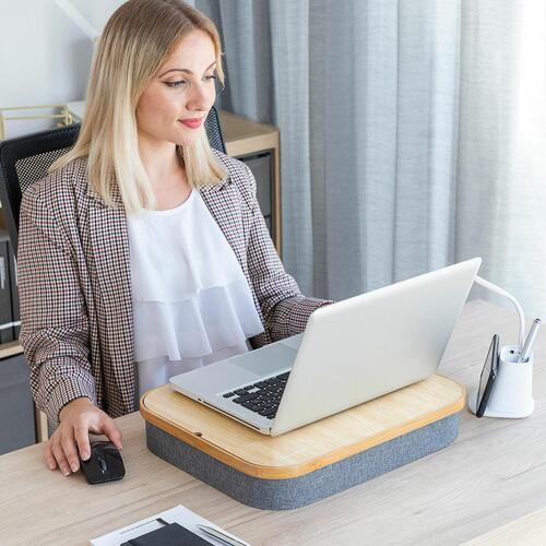 Bærbar bærbar pc med opbevaringsbakke Larage InnovaGoods Grå (OUTLET A)