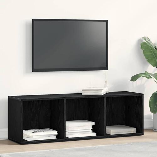 Bogreol 36x30x114 cm konstrueret træ sort-eg