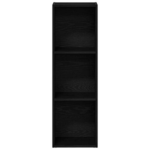 Bogreol 36x30x114 cm konstrueret træ sort-eg