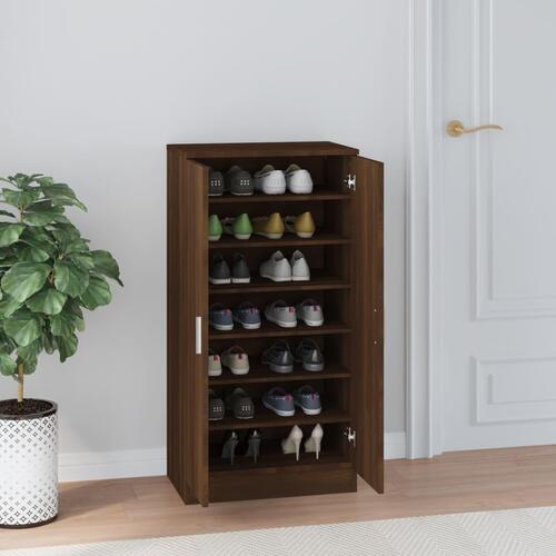 Skoreol 55x35x108 cm konstrueret træ brun egetræsfarve