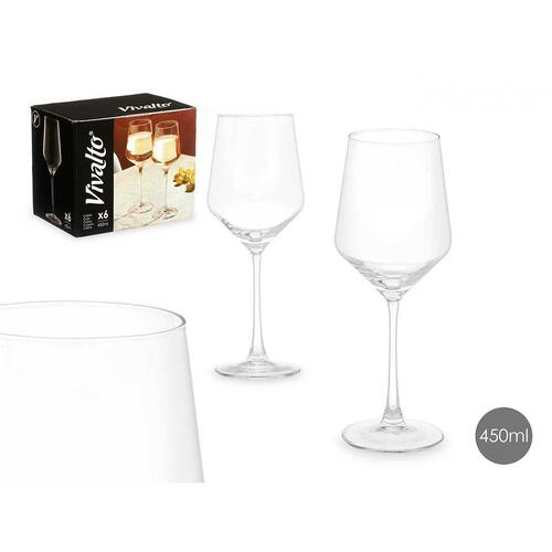 Vinglas Vivalto REJ6345/BHZ6 Gennemsigtig Glas 450 ml (6 enheder)