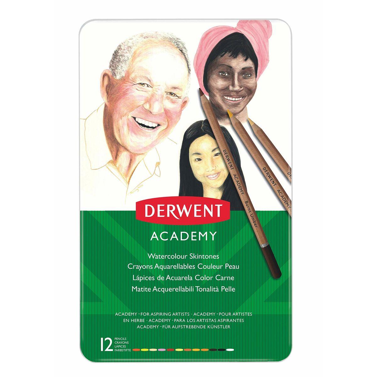 DERWENT Academy farveblyanter - Multifarvet, 12 stk billede