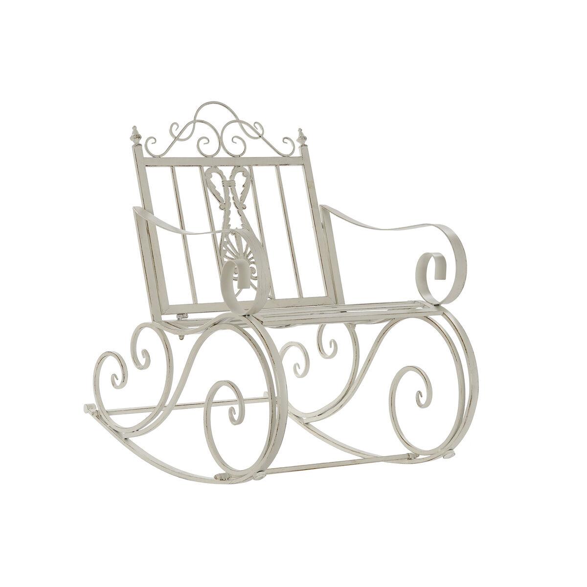 Gyngestol i metal/aluminium - hvid 63 × 89 × 92 cm