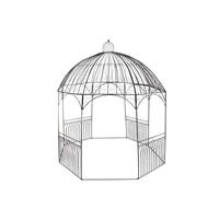 Lysthus DKD Home Decor Sort Jern (304 x 304 x 332 cm)