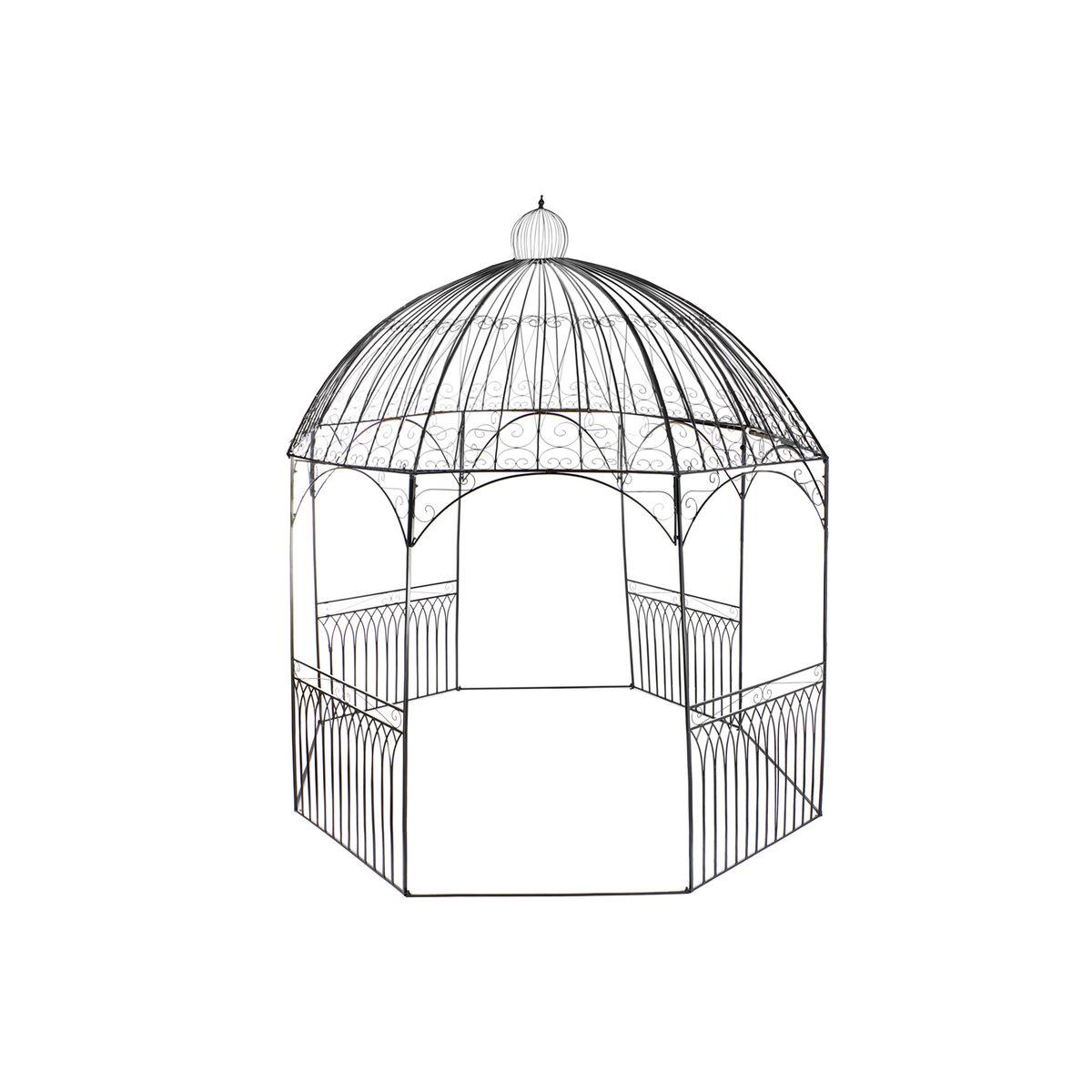 Lysthus DKD Home Decor Sort Jern (304 x 304 x 332 cm)