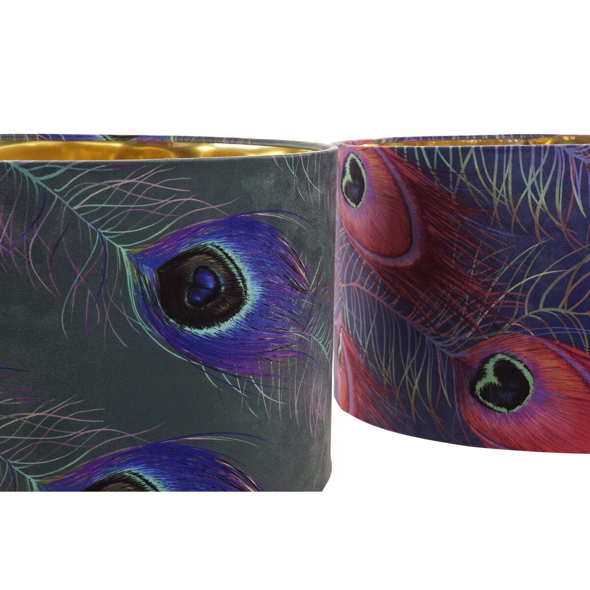 Lampeskærm - grøn plastik, sæt med 2 (OUTLET B)