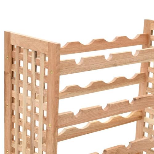 Vinreol til 25 flasker 63x25x73 cm massivt valnøddetræ