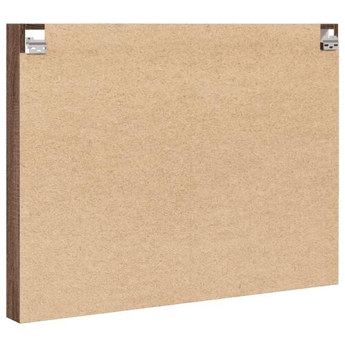 Vitrineskab 100x8,5x75 cm konstrueret træ brun egetræsfarve (OUTLET A)