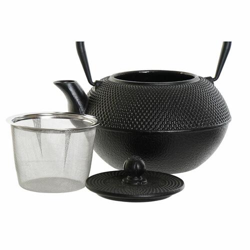 Tekande DKD Home Decor Sort Sølv Jern (18.5 x 16 x 17 cm) (2 stk) (1200 ml)