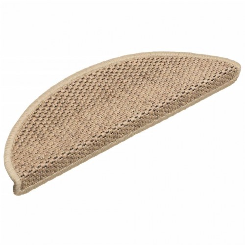 Selvklæbende trappemåtter 15stk. 56x17x3cm sisal-look sandfarve (OUTLET A)