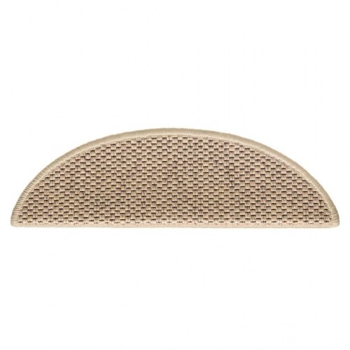 Selvklæbende trappemåtter 15stk. 56x17x3cm sisal-look sandfarve (OUTLET A)