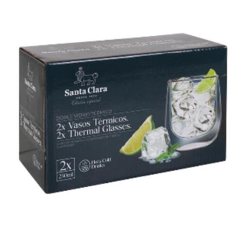 Glassæt Inde Santa Clara Borosilikatglas 250 ml 2 Dele