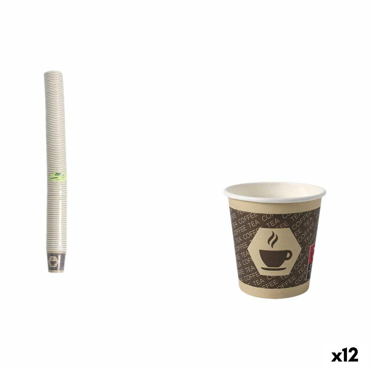 Inde engangskopper i pap 120 ml - 100 stk. (12 pakker)