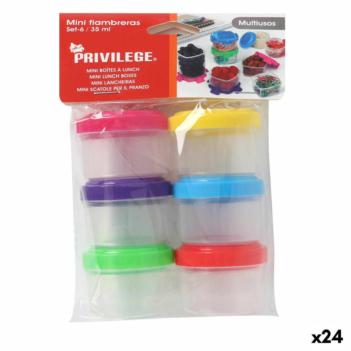 Privilege mini madkasser 35 ml Ø 4,5 x 3 cm - sæt med 6 (24 enheder)