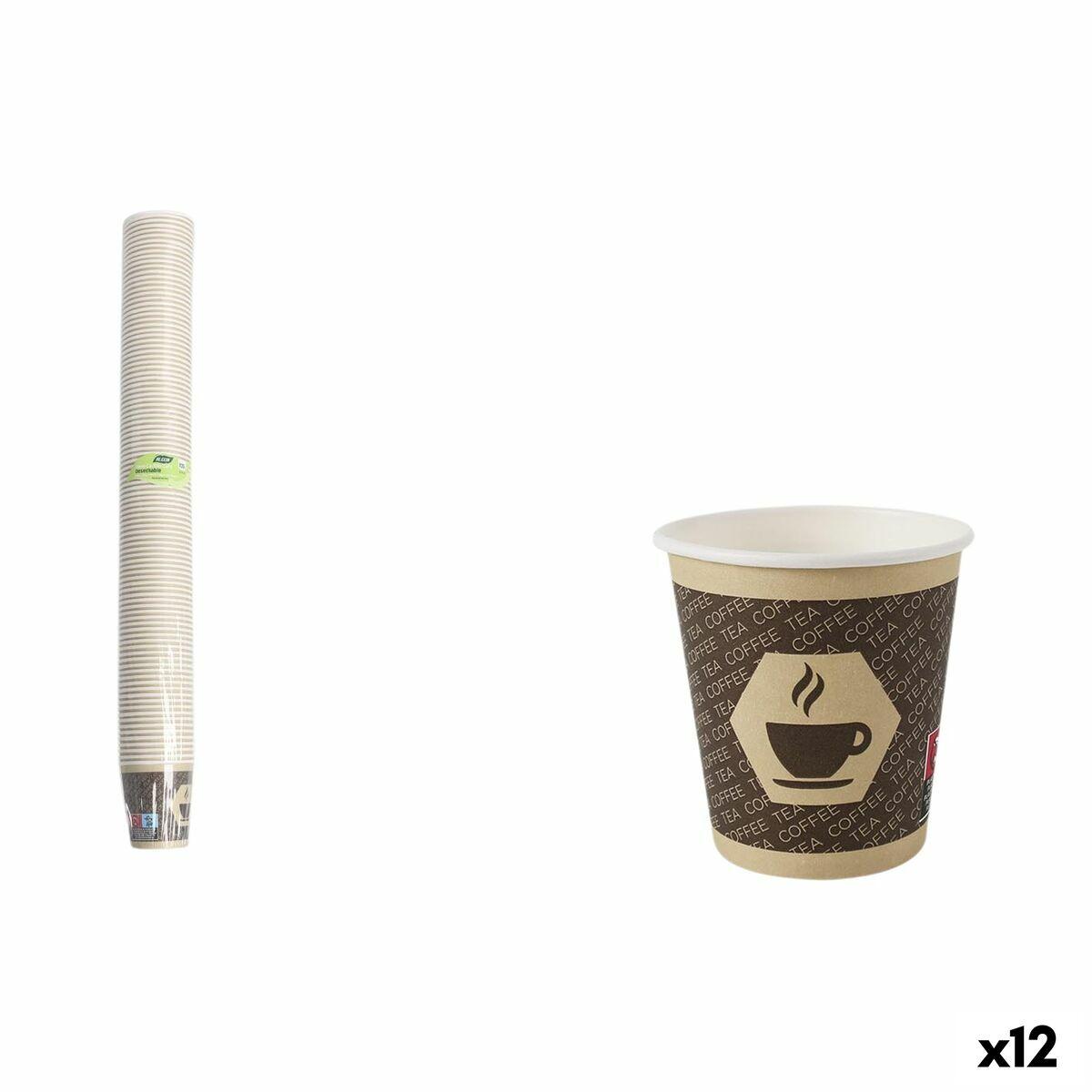 Inde engangskopper i pap 200 ml - 100 stk. (12 pakker)