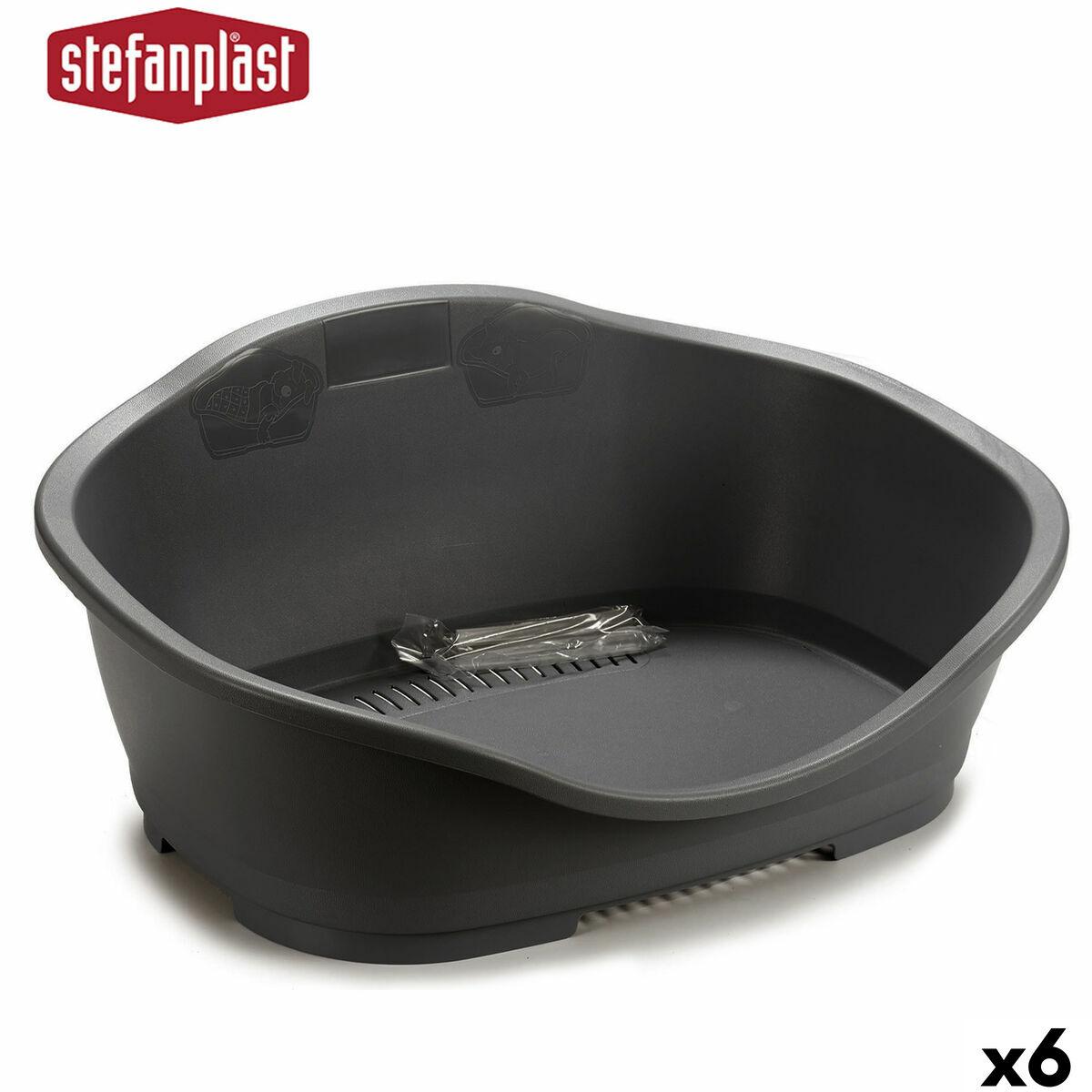 Hundeseng plastik Stefanplast - grå, 68 × 27,5 × 49 cm (6 stk.)