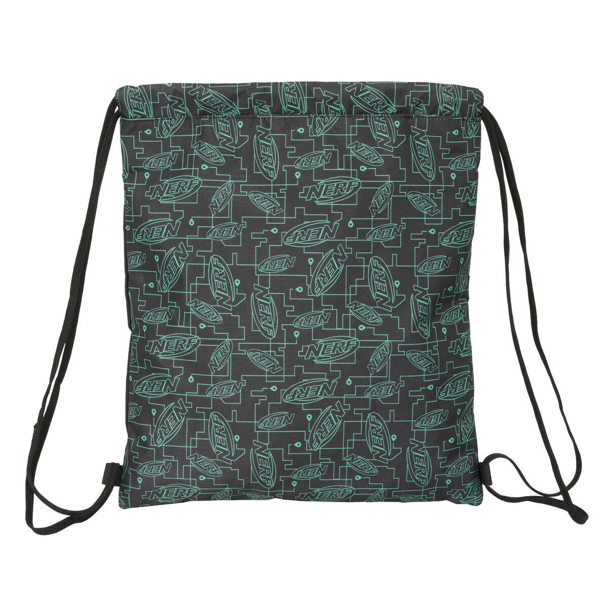 Nerf gymsack med snore - sort, 35 × 40 cm