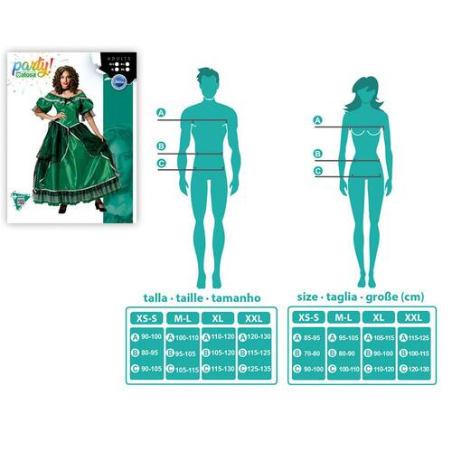 Kostume til voksne Sydlig dame M/L