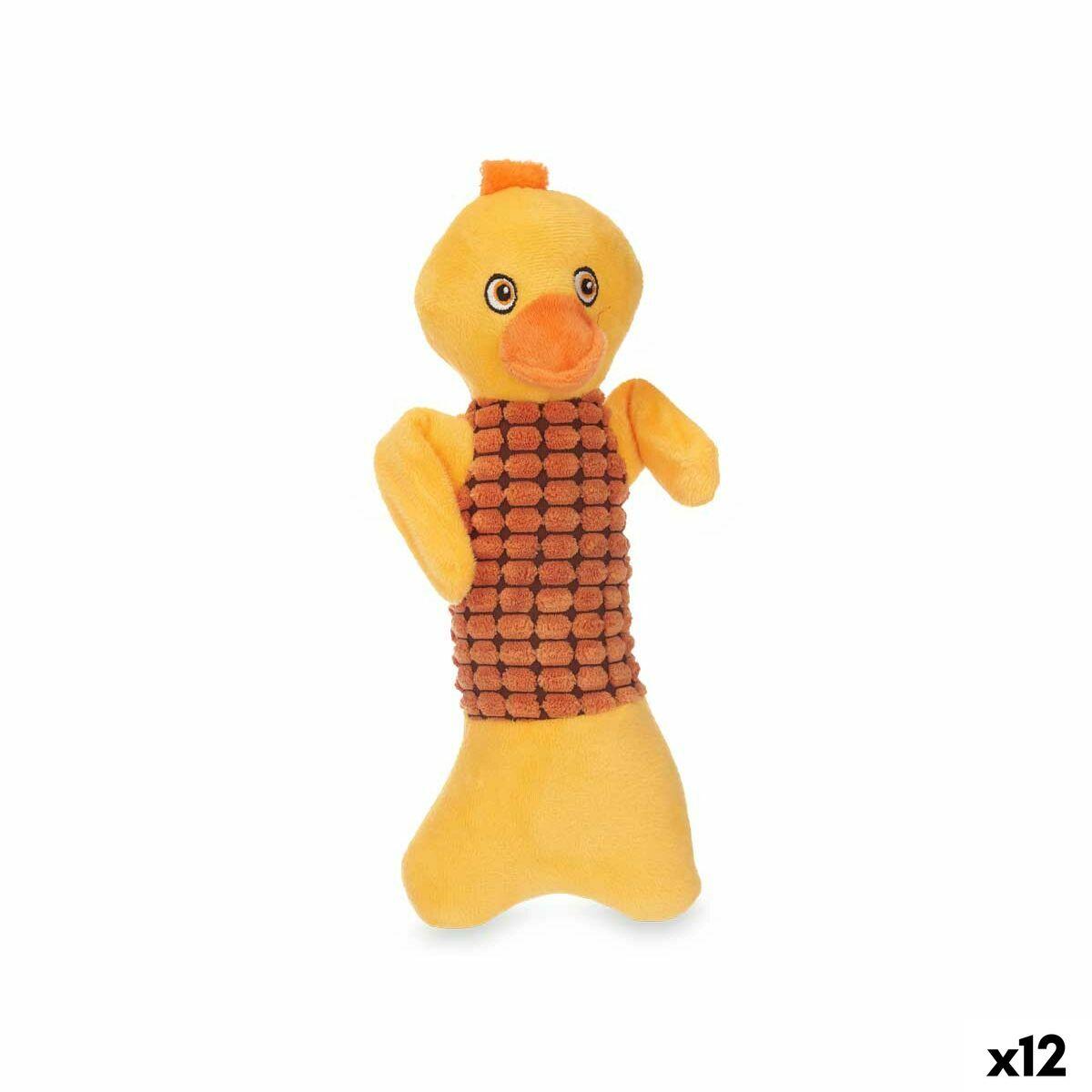 Hundelegetøj i plys Mascow med lyd - and, 11 × 30 × 16 cm (12 enheder)