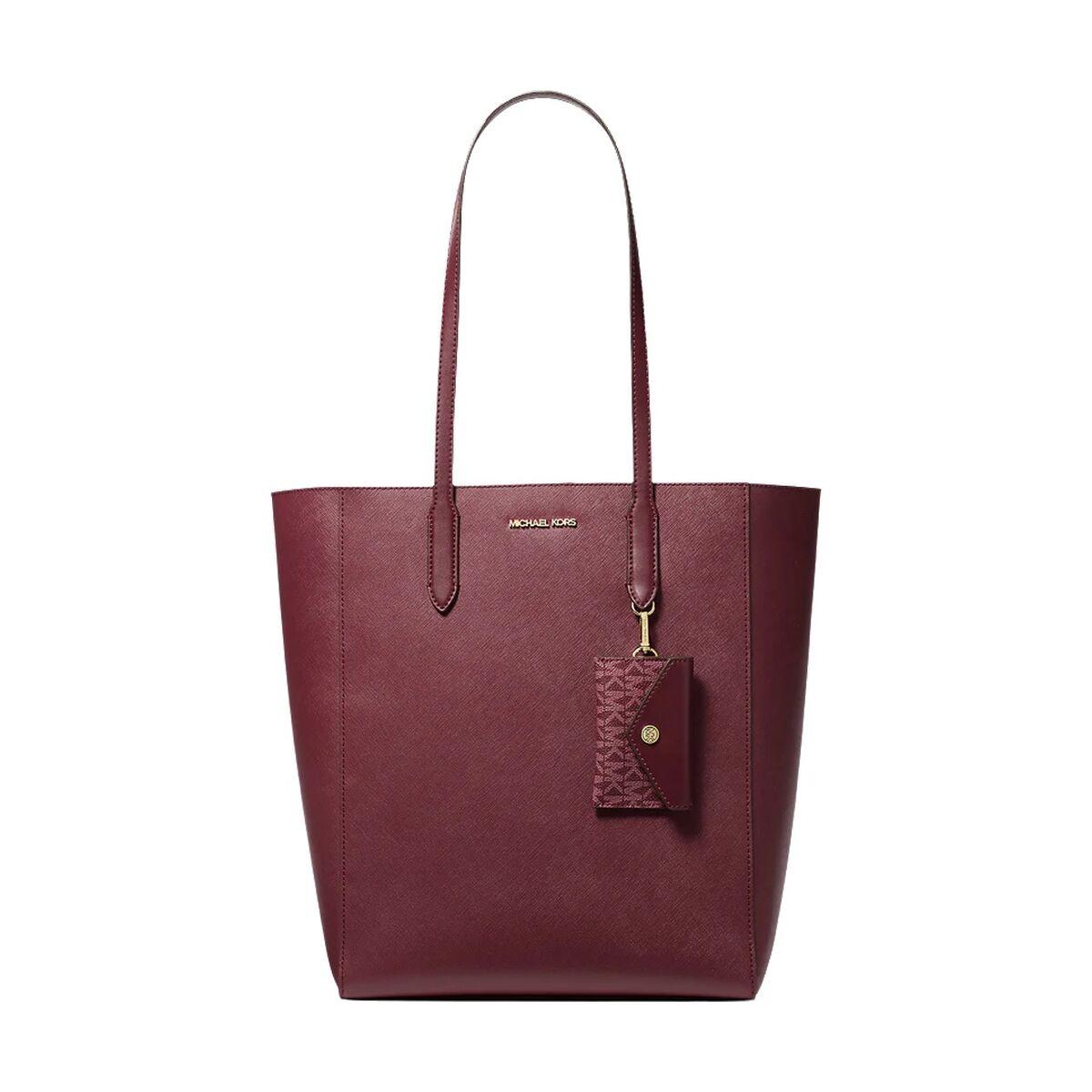 Michael Kors håndtaske - Oxblood læder, magnetlukning