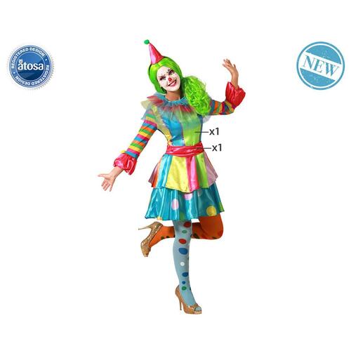 Kostume til voksne Kvinde klovn M/L