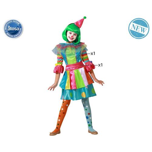 Kostume til børn Kvinde klovn 5-6 år