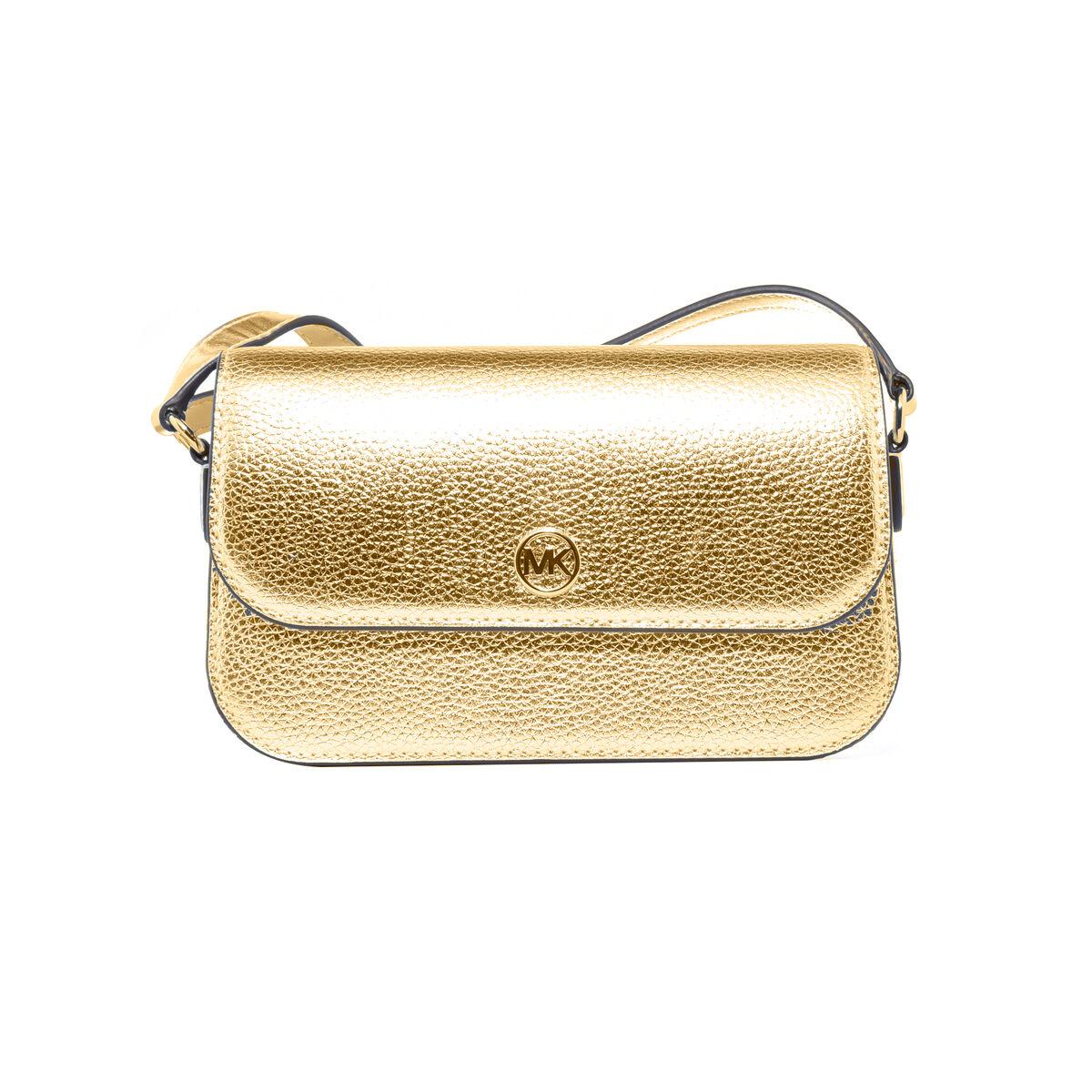 Michael Kors håndtaske - Pale Gold læder, 21 cm