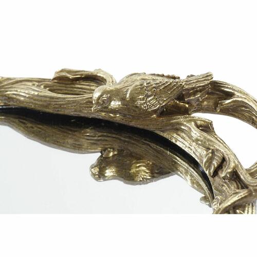 Bakke DKD Home Decor Spejl Gylden Harpiks Fugle (45 x 27 x 3,7 cm)