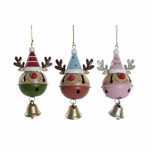 Julepynt DKD Home Decor Metal Rensdyr (3 stk) (6.5 x 6 x 11 cm)