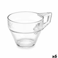 Te- og kaffekop Vivalto ZLQ02/BHA6 Gennemsigtig Glas 199 ml (6 enheder)