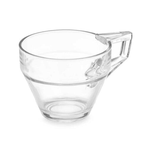 Te- og kaffekop Vivalto ZLQ02/BHA6 Gennemsigtig Glas 199 ml (6 enheder)