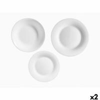Spisestel Vivalto F-LP100-80-85 Hvid Opalglas (2 enheder)