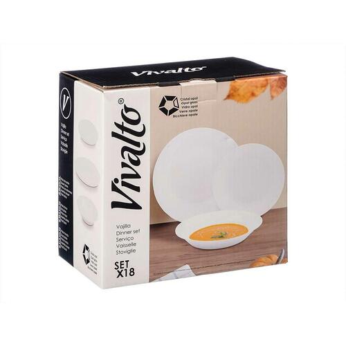 Spisestel Vivalto F-LP100-80-85 Hvid Opalglas (2 enheder)